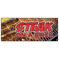 Signmission STEAK ON A STICK BANNER SIGN meat steak beef bbq grill restaurant food B-120 Steak On A Stick